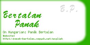 bertalan panak business card